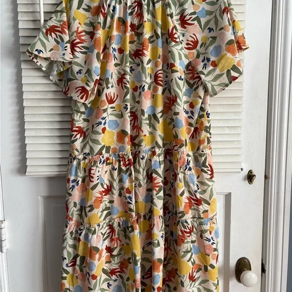 Polagram Colorful Floral Midi Dress - Picture 2 of 3